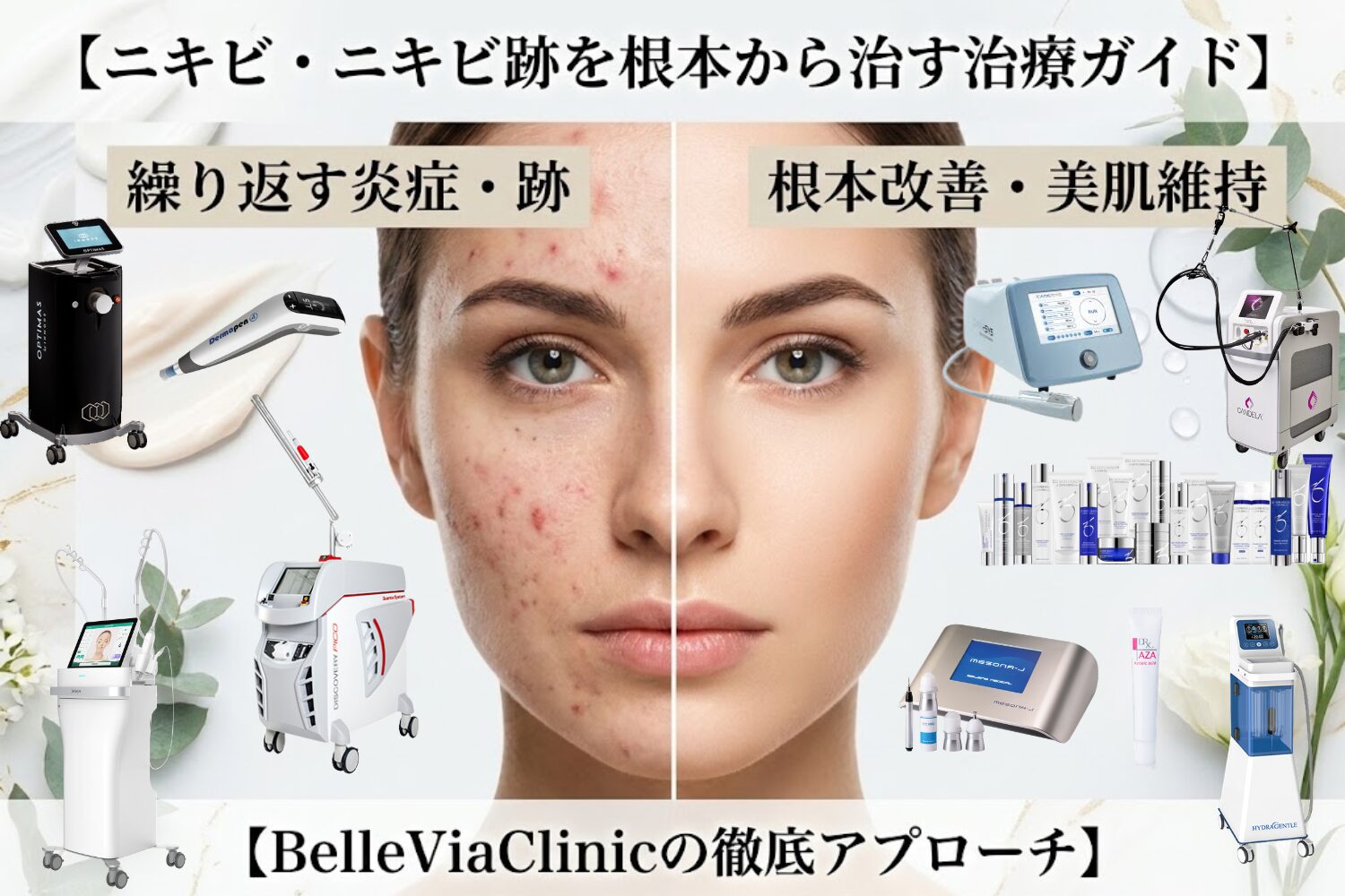 ニキビ・ニキビ跡を根本から治す治療ガイド｜BelleViaClinicの徹底アプローチ