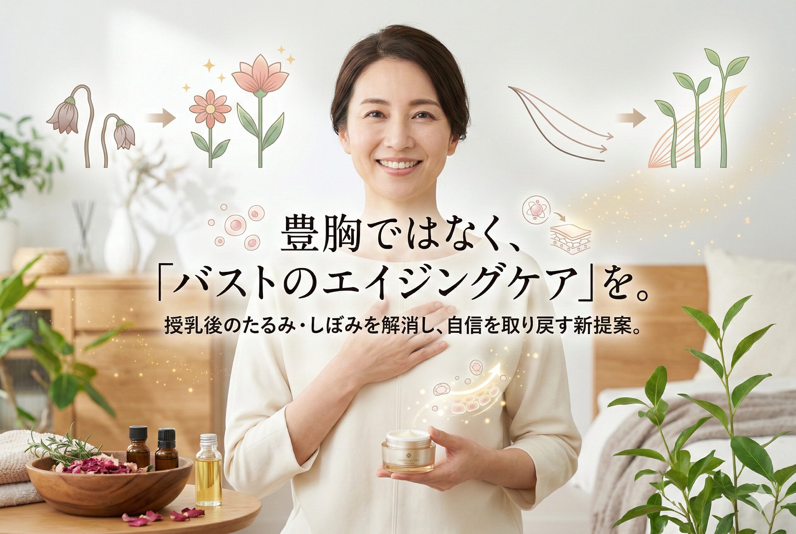 豊胸ではなく「バストのエイジングケア」を。授乳後のたるみ・しぼみを解消し、自信を取り戻す新提案。