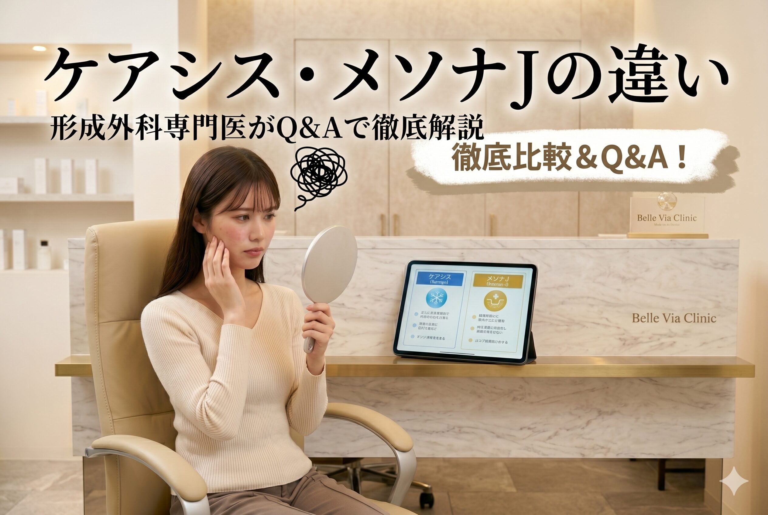 ケアシス・メソナJの 違い ｜形成外科・美容外科（JSAPS）専門医がQ&Aで徹底解説｜ベルヴィアクリニック