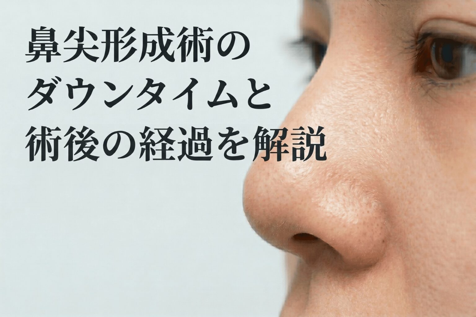鼻尖形成のダウンタイムはどのくらい？術後の経過を解説
