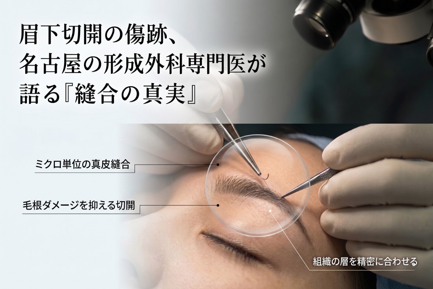 眉下切開の傷跡、名古屋の形成外科専門医が語る「縫合の真実」