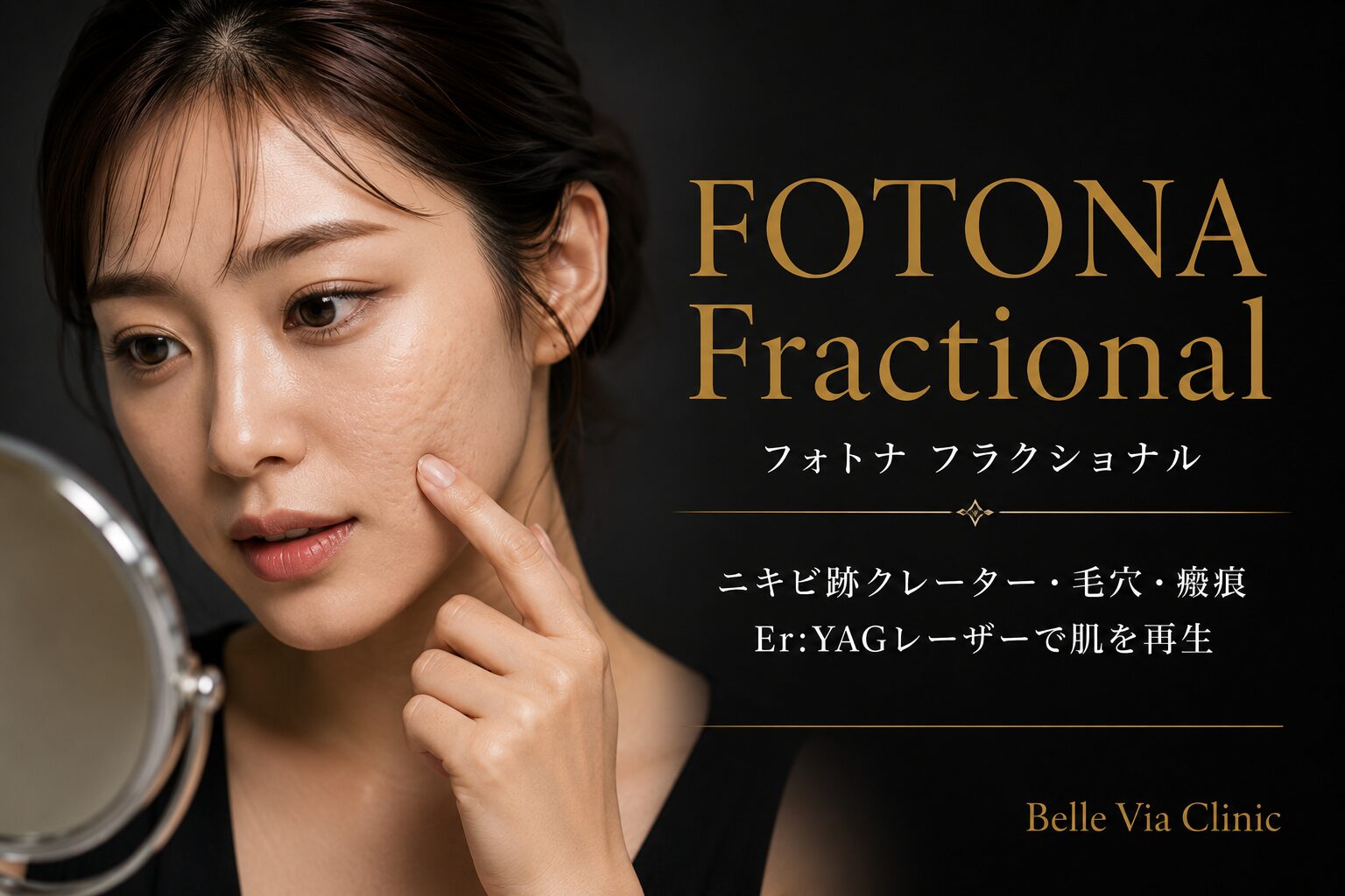 FOTONA Fractional（フォトナ フラクショナル）｜ニキビ跡クレーター・毛穴・瘢痕の肌再生レーザー