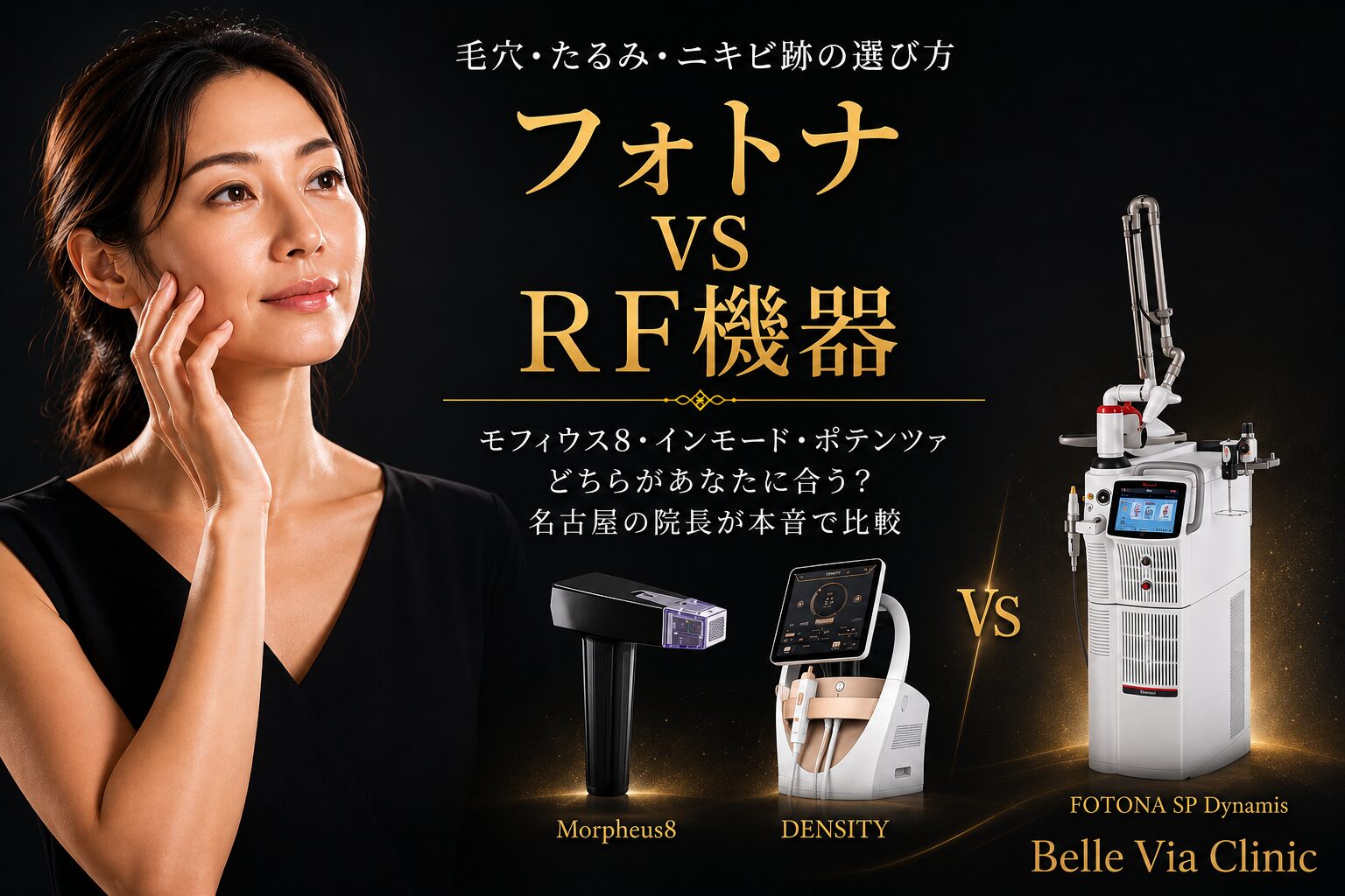 フォトナ VS モフィウス8・インモード・ポテンツァ｜どちらが自分に合う？名古屋の院長が解説