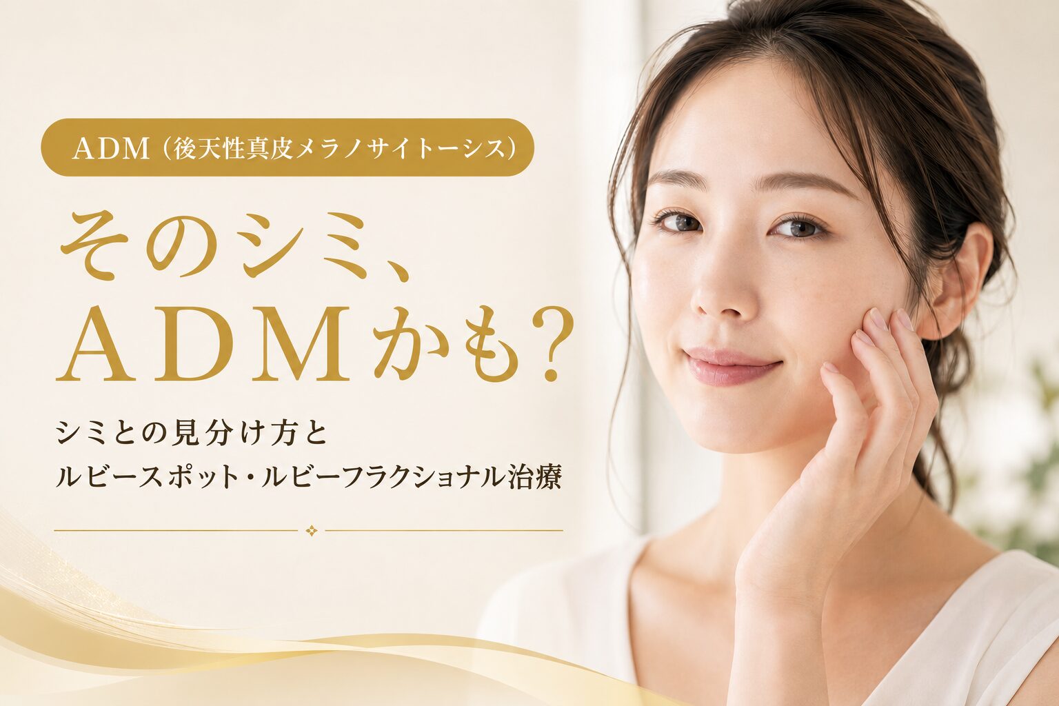 そのシミ、ADMかも？シミ・肝斑との見分け方とルビーレーザー治療を名古屋の形成外科専門医が解説